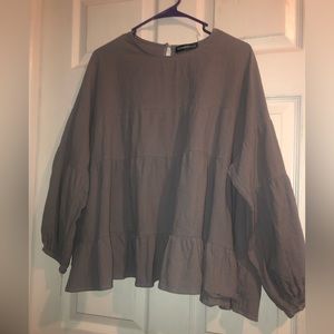 - Size M crinkle heavy gauze feel, dusty plum color, oversize, baby doll, …